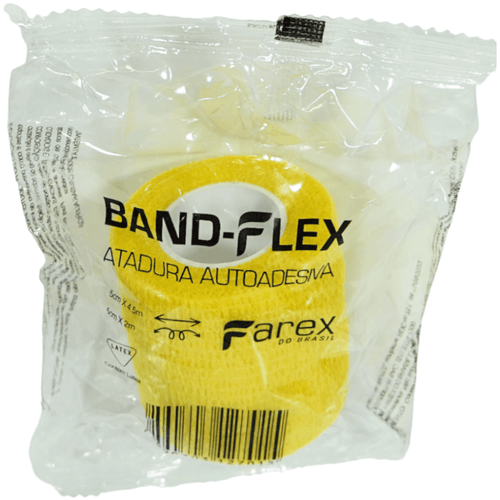 Atadura 5cm Amarela Band-Flex Autoadesiva Para Animais Farex Atadura 5cm Amarela Band-Flex Autoadesiva Para Animais Farex